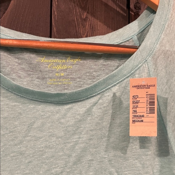 3/4 Sleeve Light Blue Women's Top - Picture 2 of 5